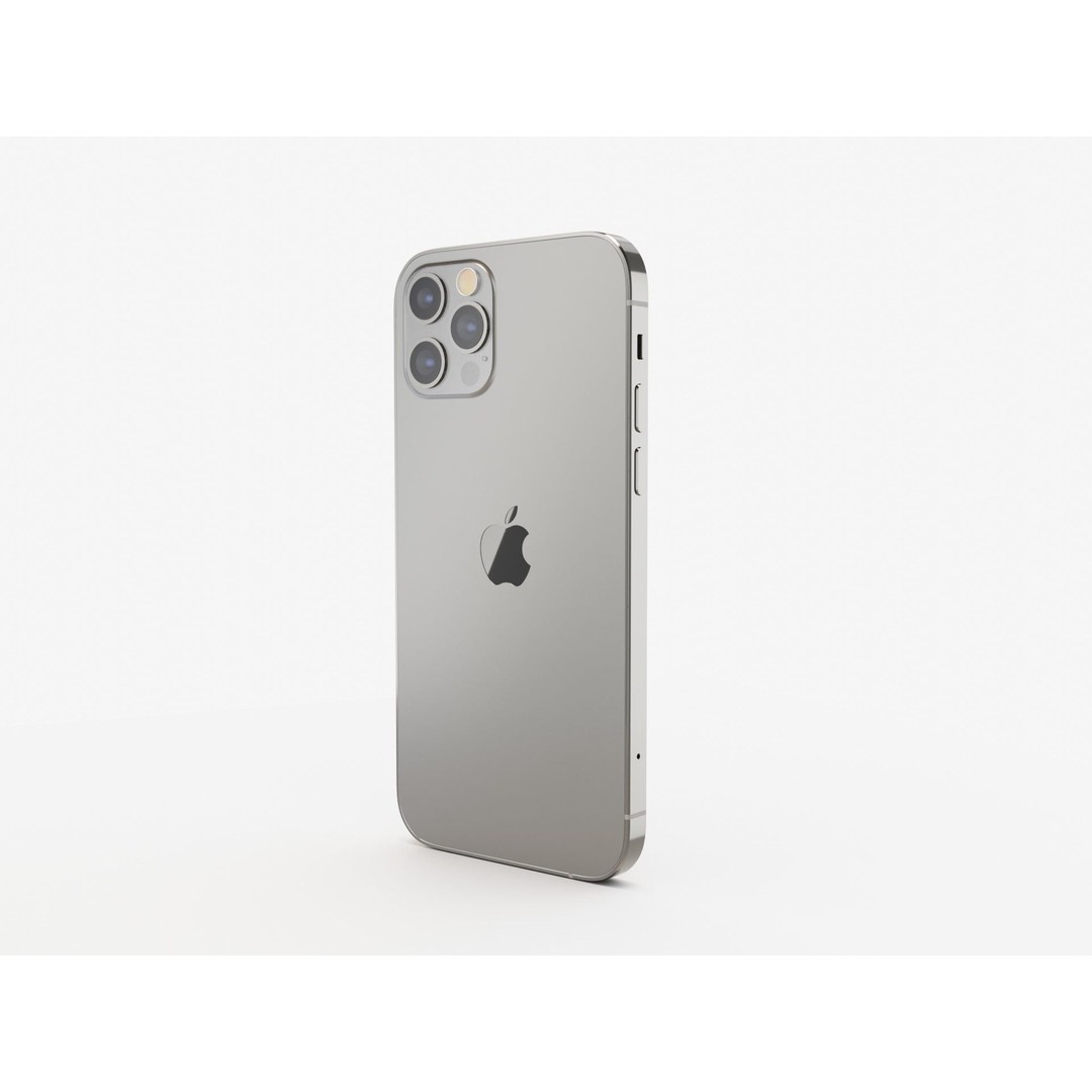 iPhone 12 Pro Graphite 3D Model – Realistic Phone Asset, FBX, OBJ, Blender - View 6