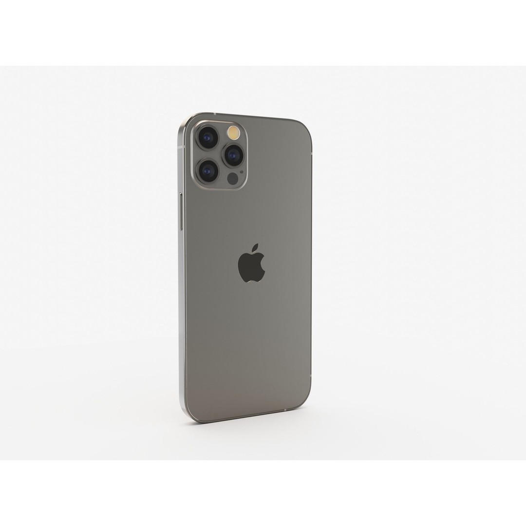 iPhone 12 Pro Graphite 3D Model – Realistic Phone Asset, FBX, OBJ, Blender - View 9