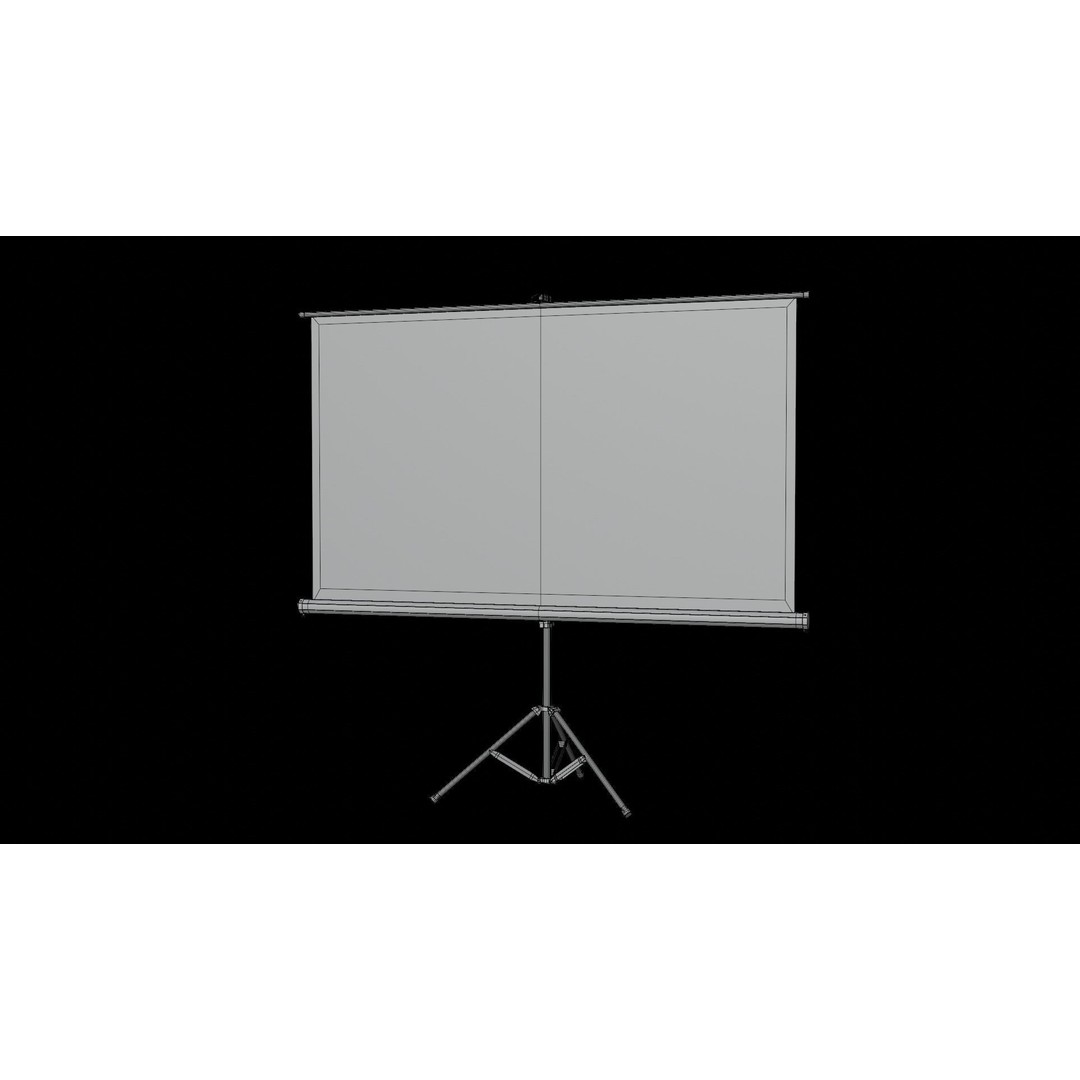 Projector Screen 3D Model – High-Quality PBR Asset, FBX/OBJ - View 27