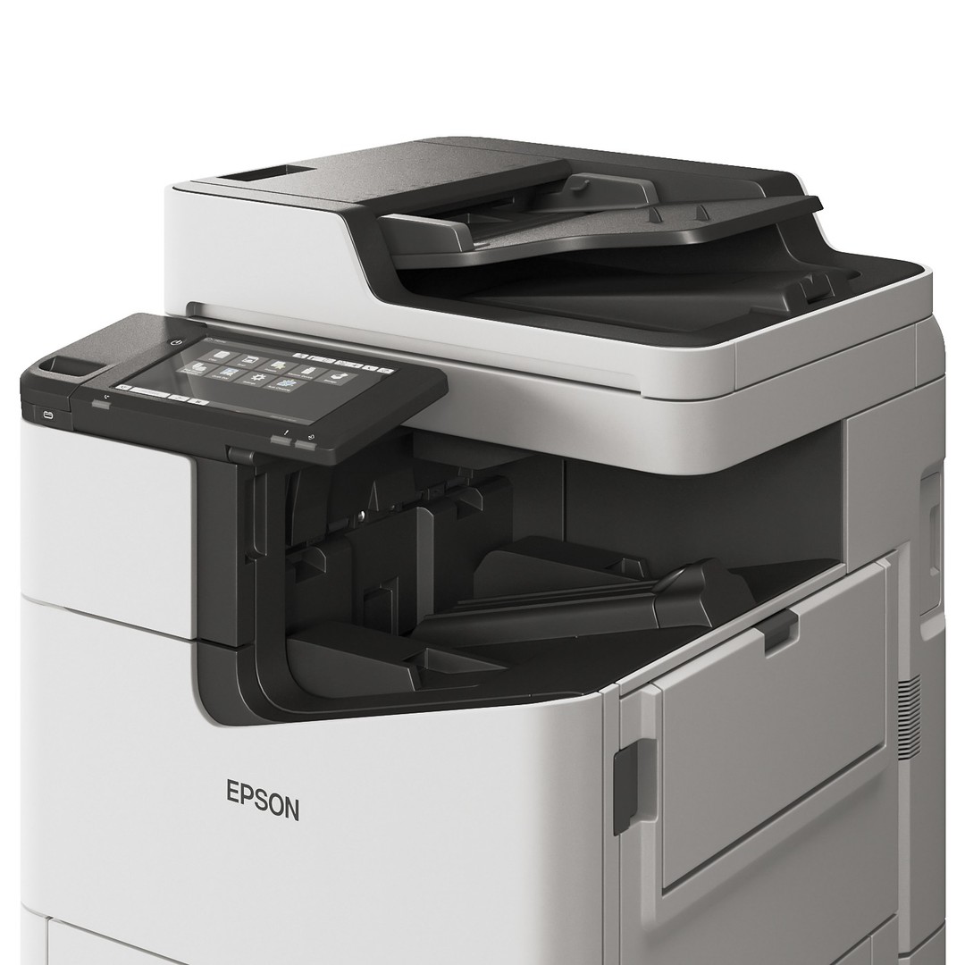 Epson Printer Set 3D Model – Detailed Office Equipment, FBX, OBJ