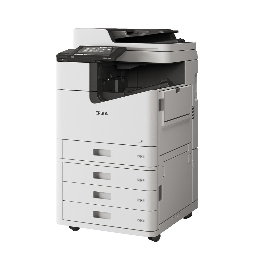 Epson Printer Set 3D Model – Detailed Office Equipment, FBX, OBJ - View 3