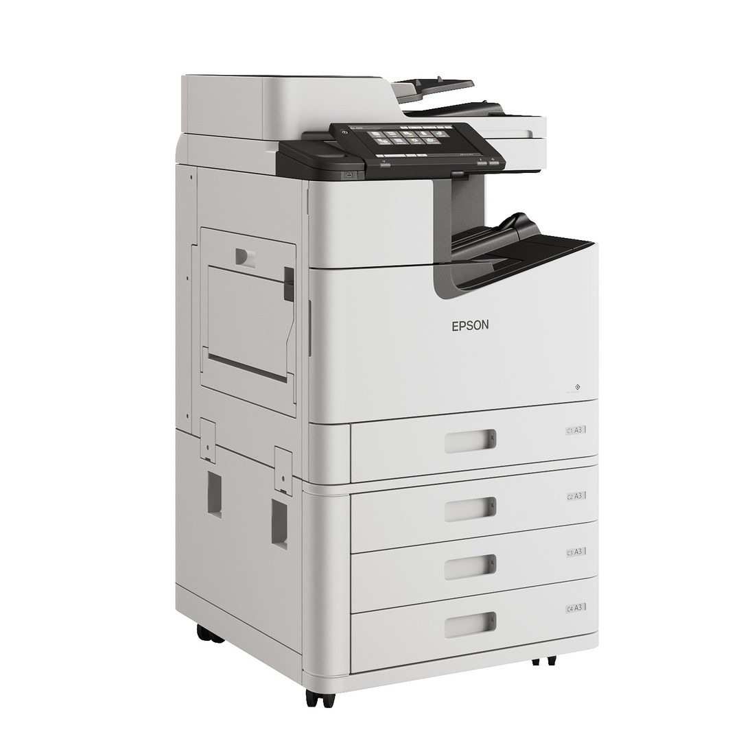 Epson Printer Set 3D Model – Detailed Office Equipment, FBX, OBJ - View 4