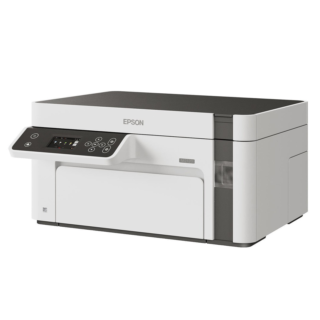 Epson Printer Set 3D Model – Detailed Office Equipment, FBX, OBJ - View 9