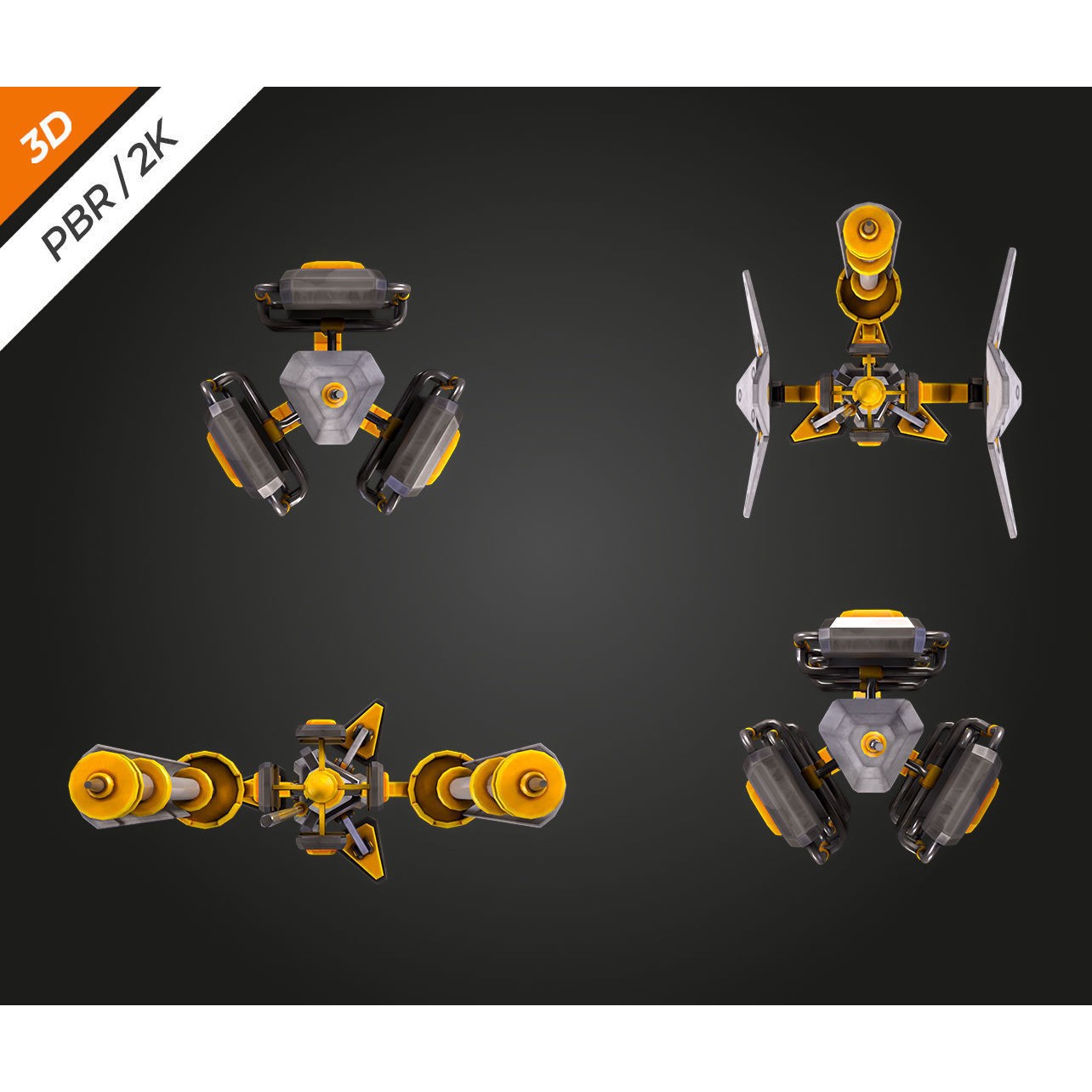 SCI-FI Antenna - Low-Poly Game-Ready 3D Model - View 10