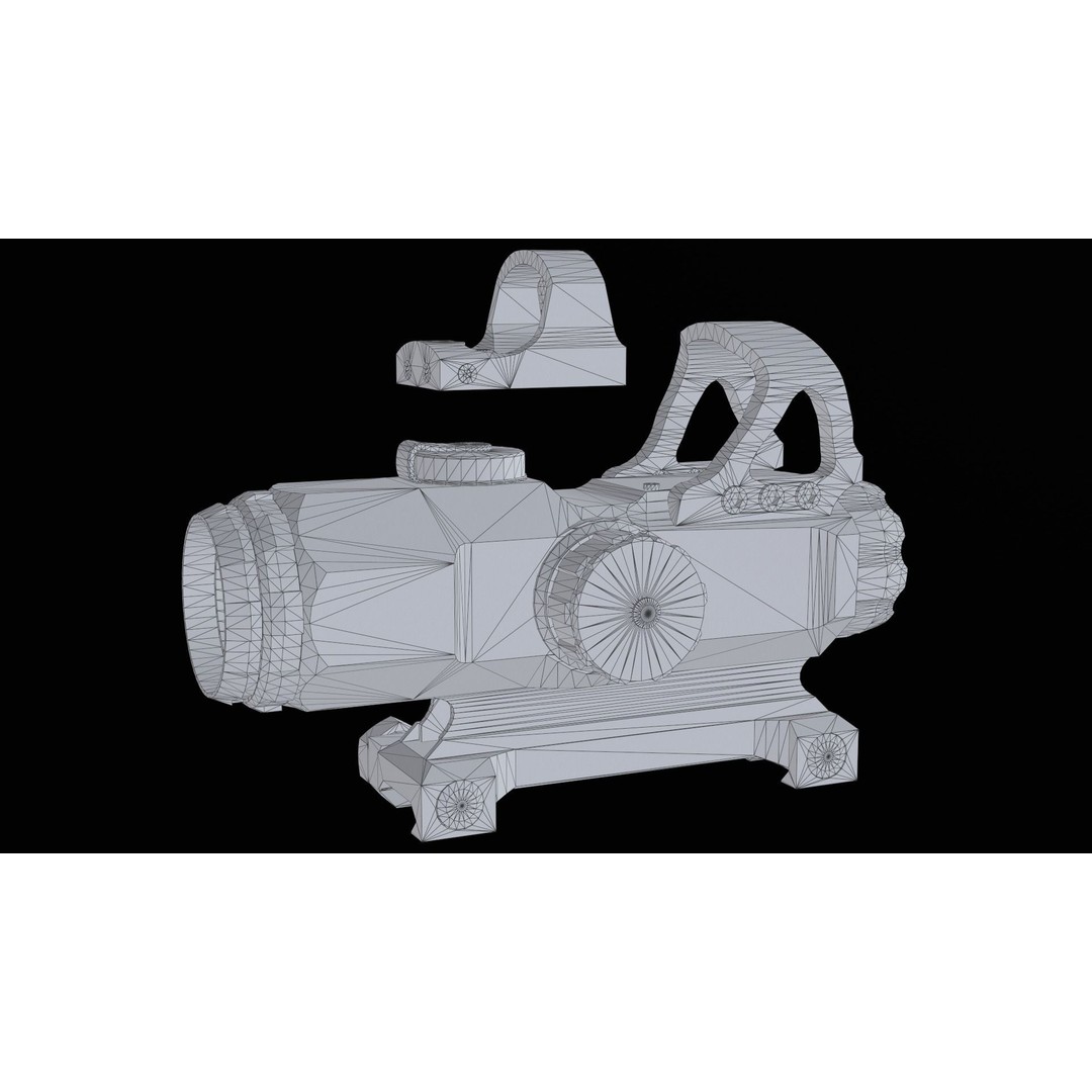 Leupold Mark 4 HAMR Scope 3D Model – Low Poly Game Ready Asset, FBX