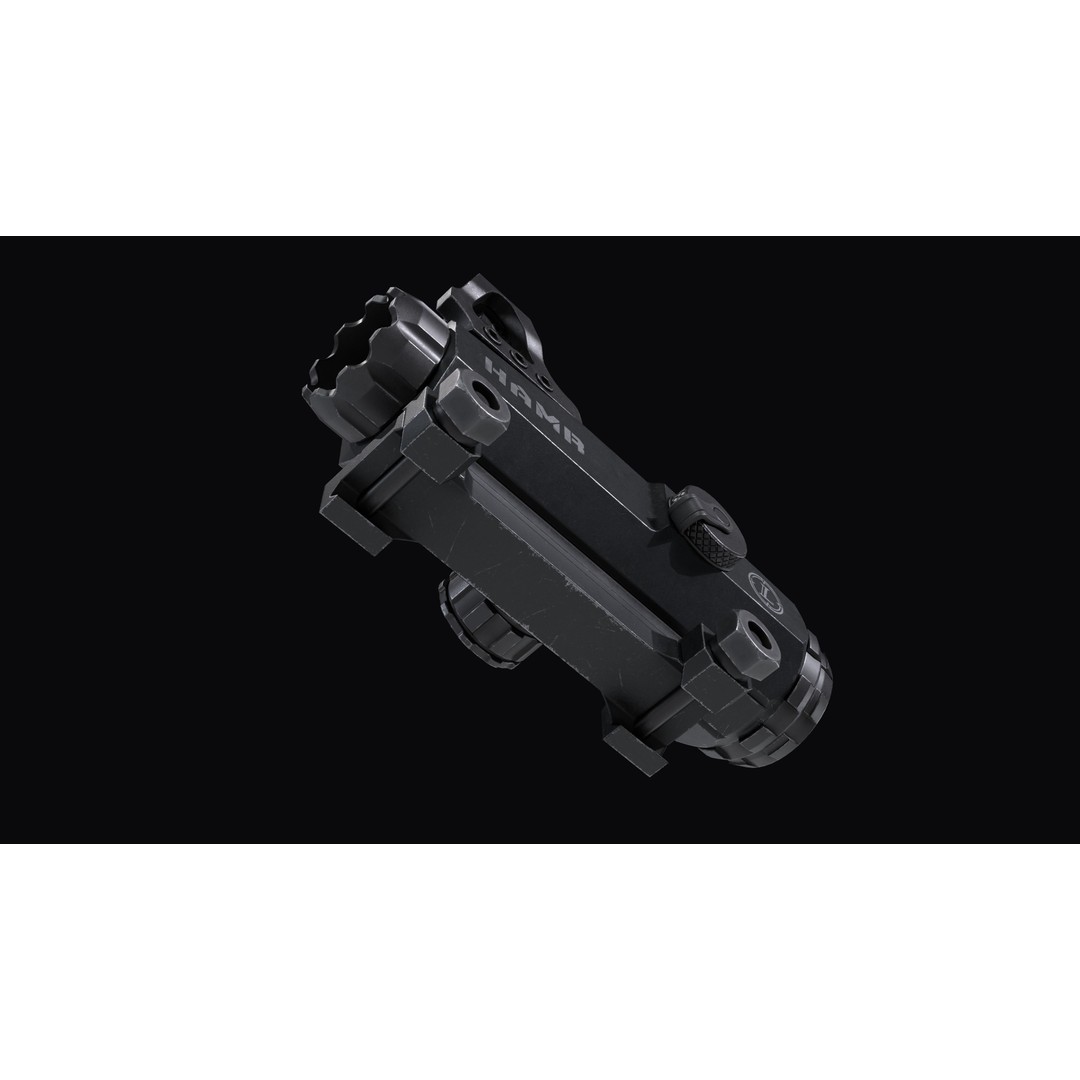 Leupold Mark 4 HAMR Scope 3D Model – Low Poly Game Ready Asset, FBX - View 10