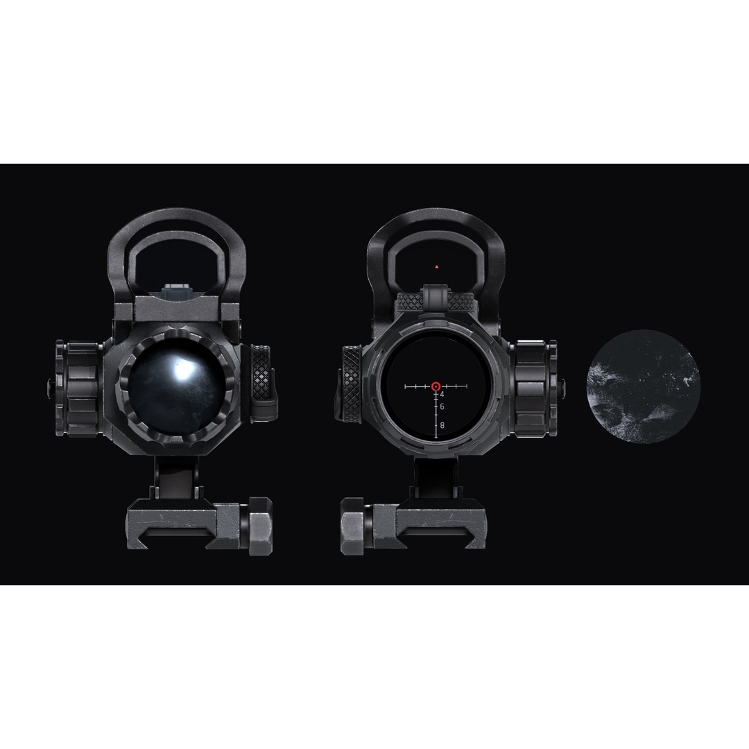 Leupold Mark 4 HAMR Scope 3D Model – Low Poly Game Ready Asset, FBX - View 14