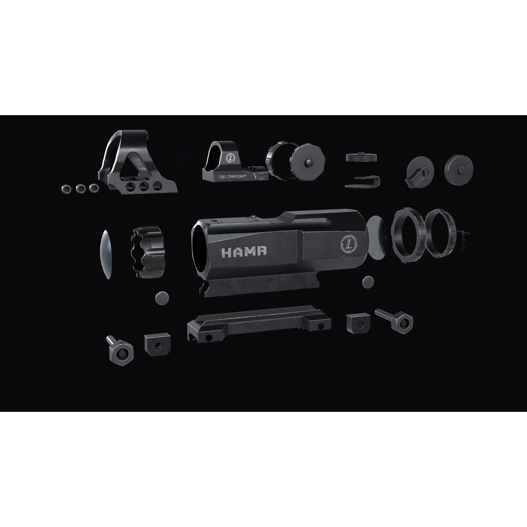 Leupold Mark 4 HAMR Scope 3D Model – Low Poly Game Ready Asset, FBX - View 16