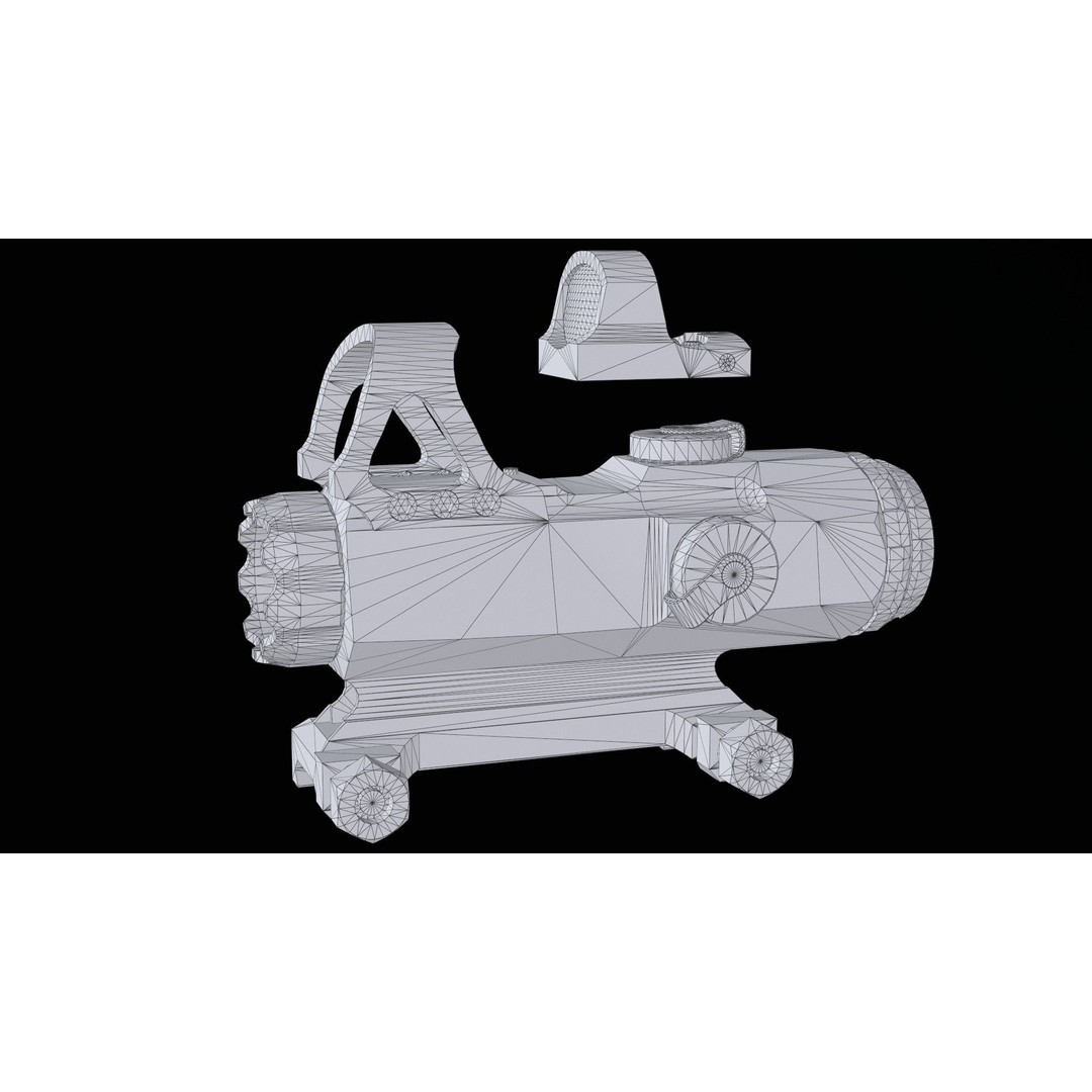 Leupold Mark 4 HAMR Scope 3D Model – Low Poly Game Ready Asset, FBX - View 17