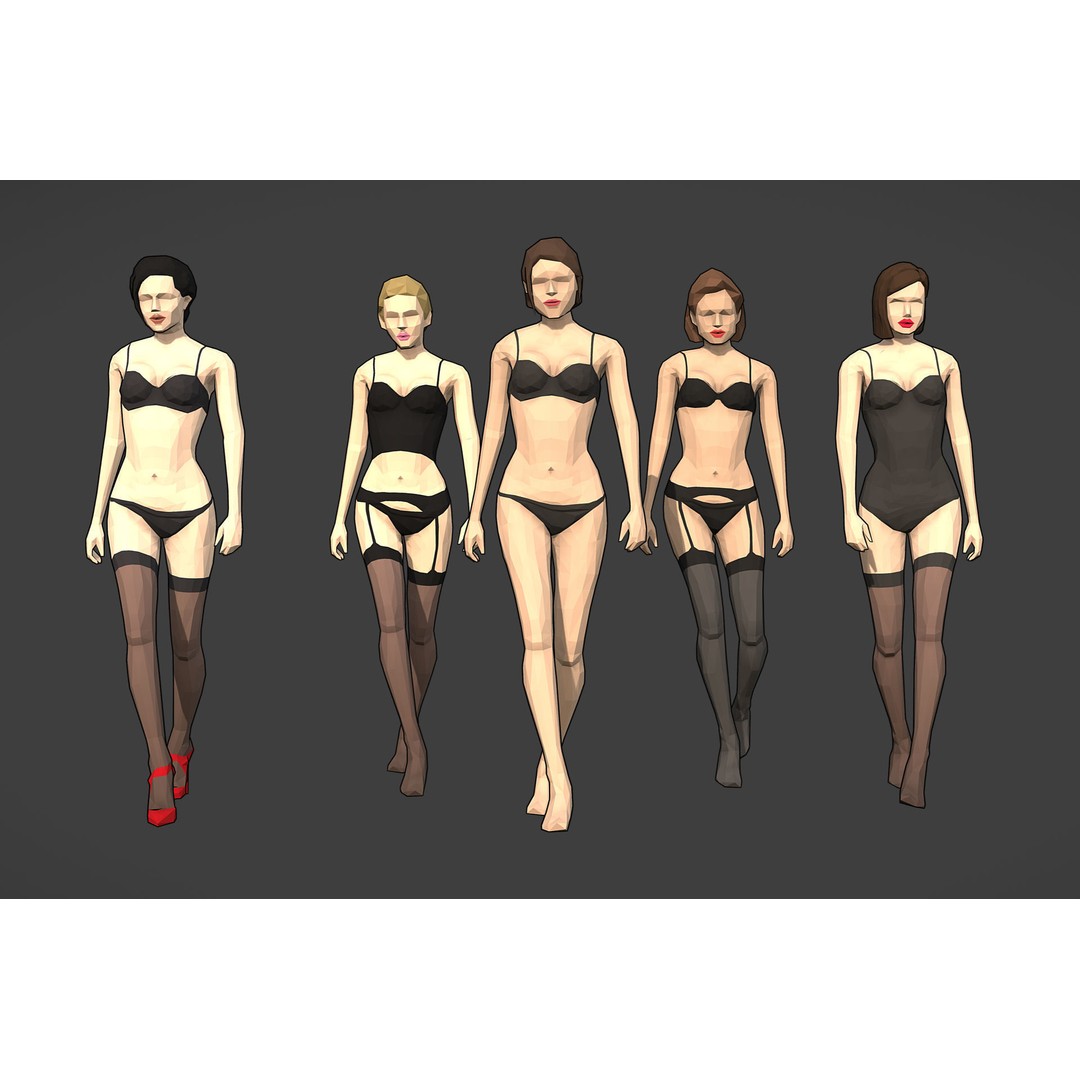 Rigged People 3D Model – Low Poly Character Pack for Games
