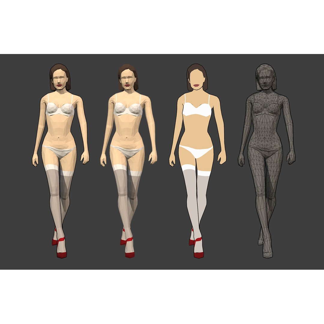 Rigged People 3D Model – Low Poly Character Pack for Games - View 17
