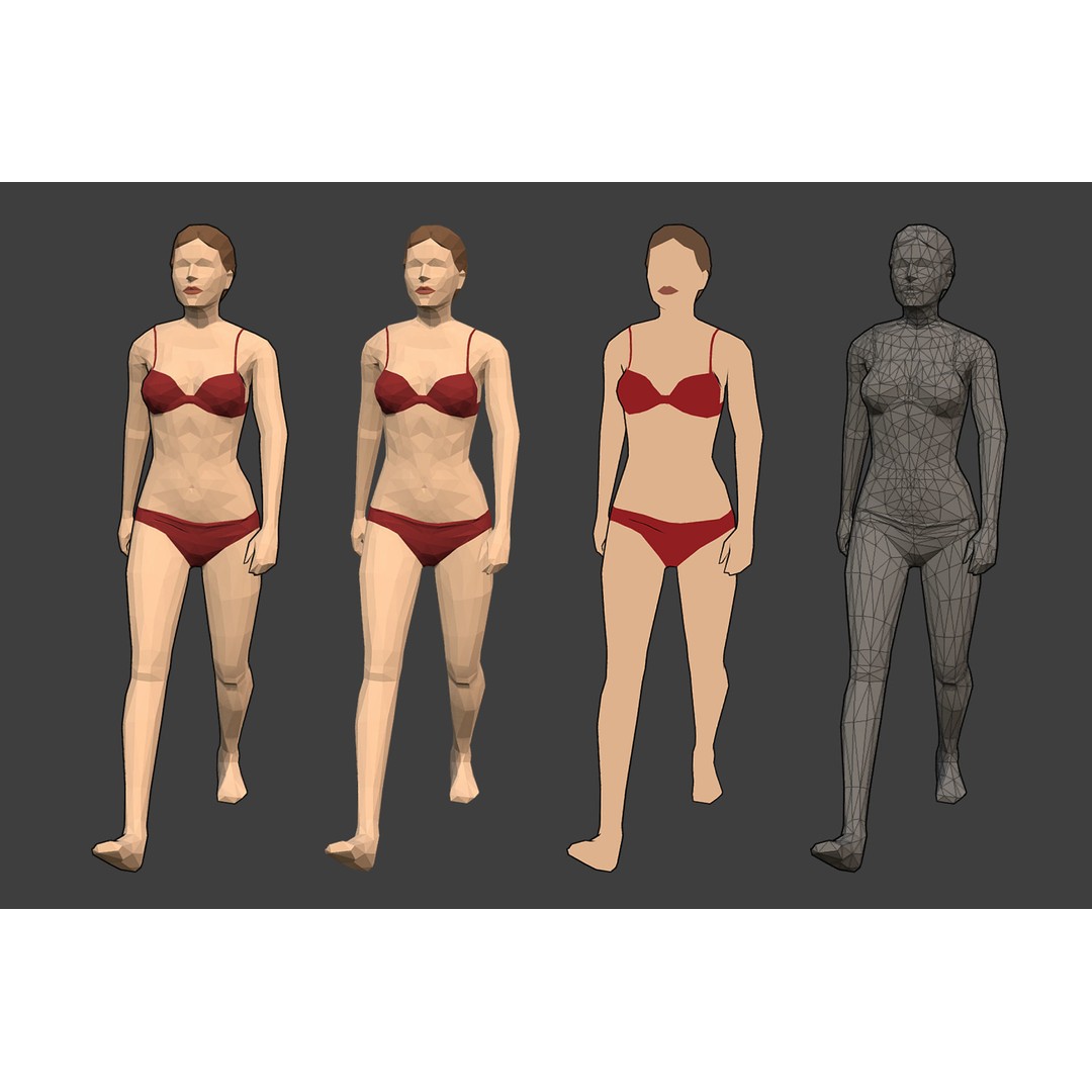 Rigged People 3D Model – Low Poly Character Pack for Games - View 20