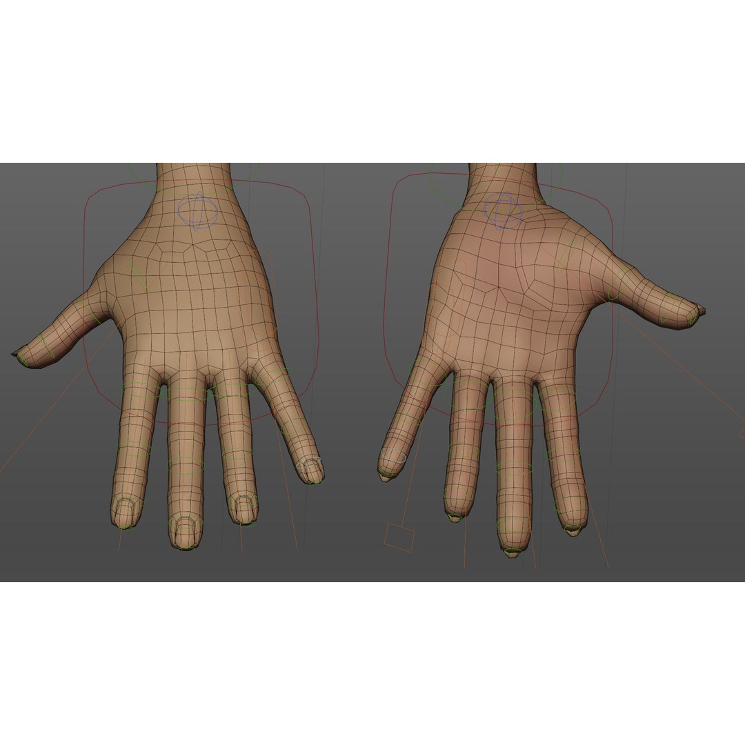 Cartoon Hand 3D Model – Low Poly Rigged Character for Animation - View 10