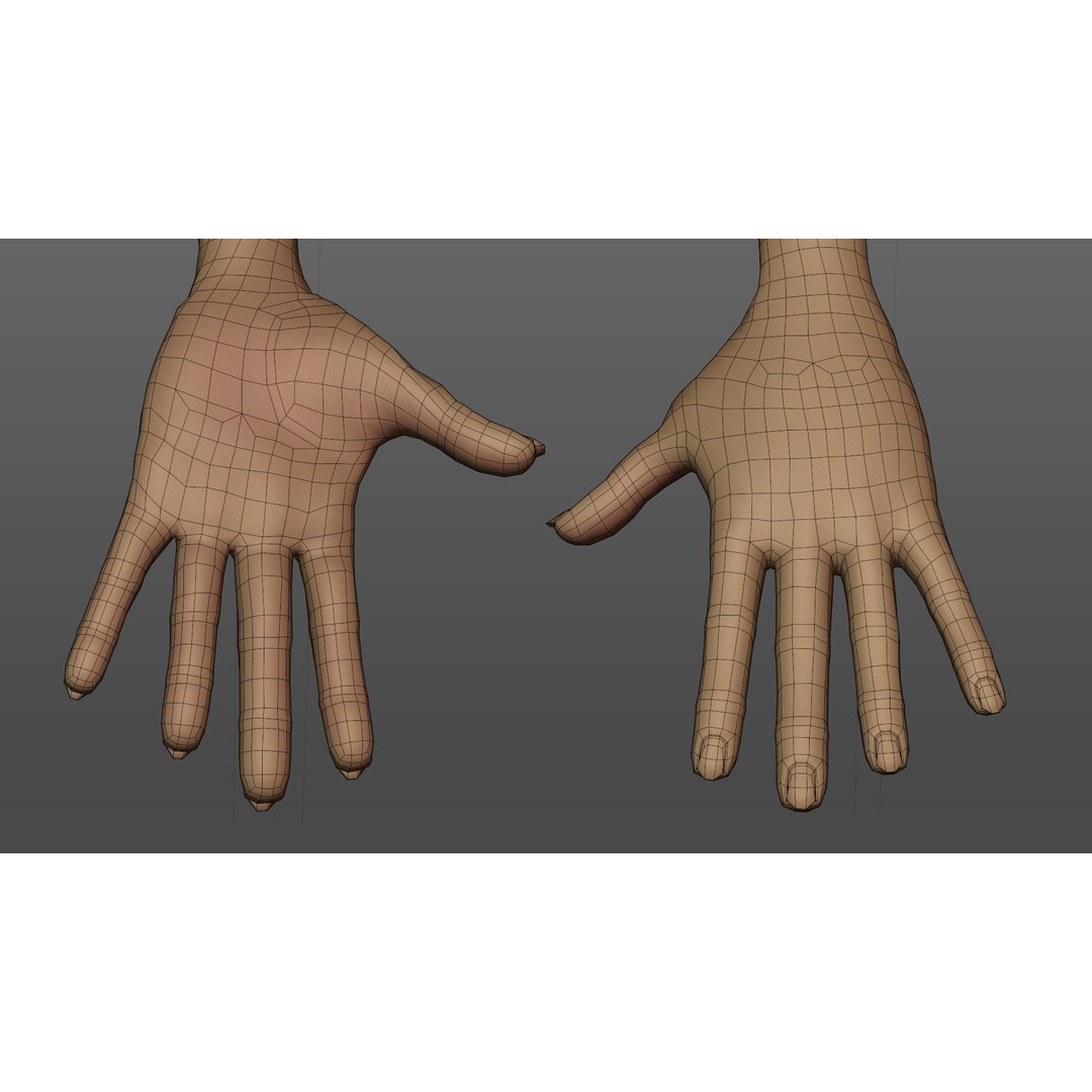 Cartoon Hand 3D Model – Low Poly Rigged Character for Animation - View 14