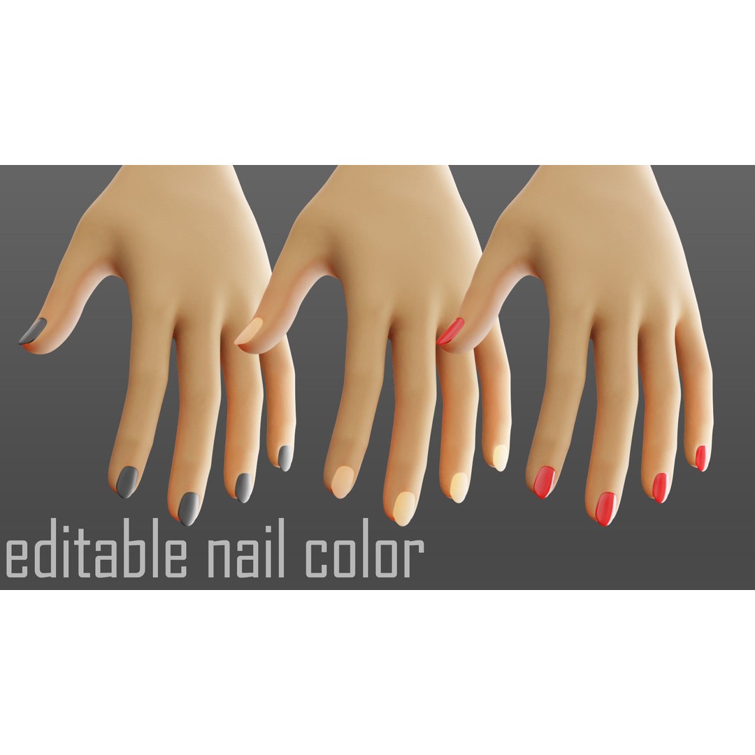 Cartoon Hand 3D Model – Low Poly Rigged Character for Animation - View 6