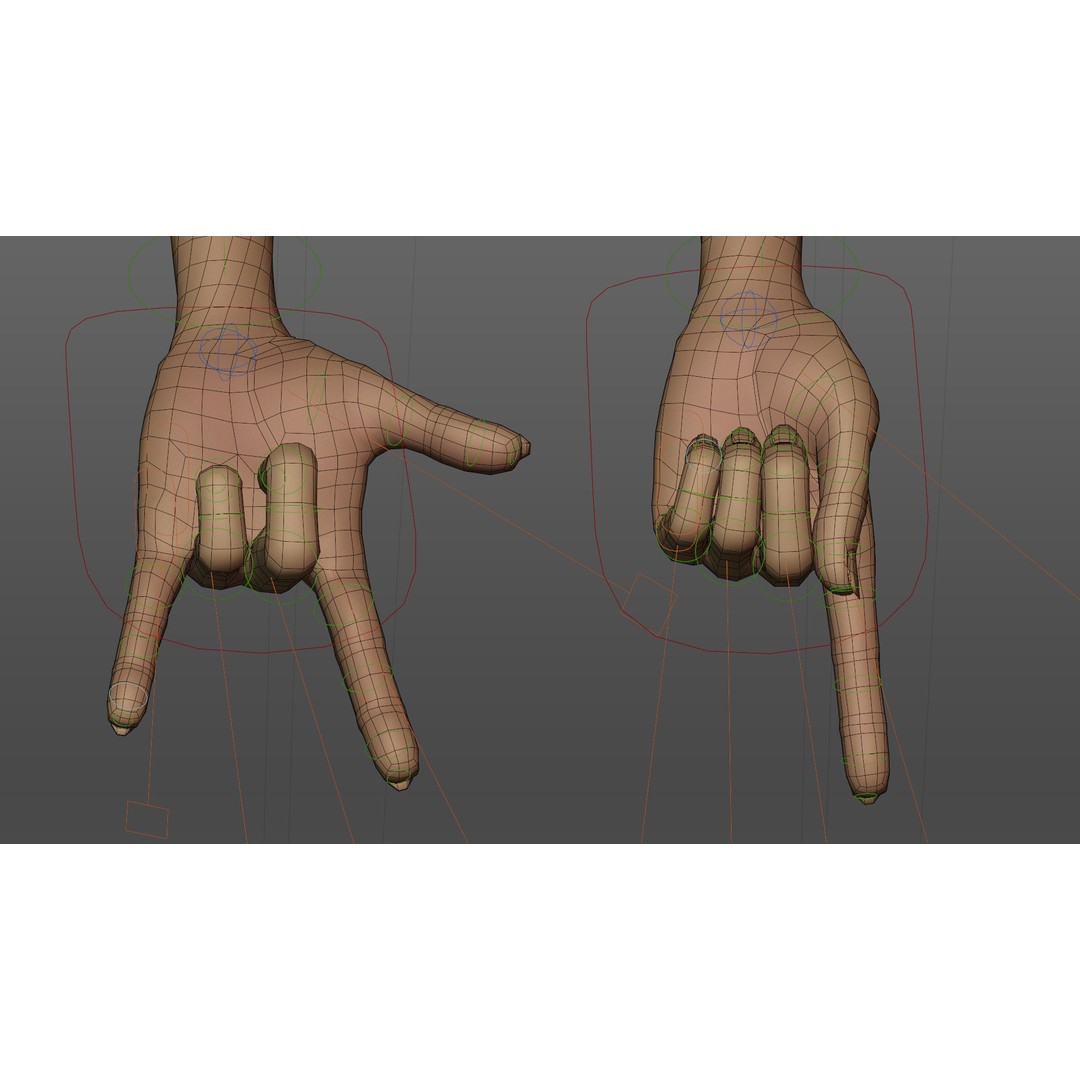 Cartoon Hand 3D Model – Low Poly Rigged Character for Animation - View 8