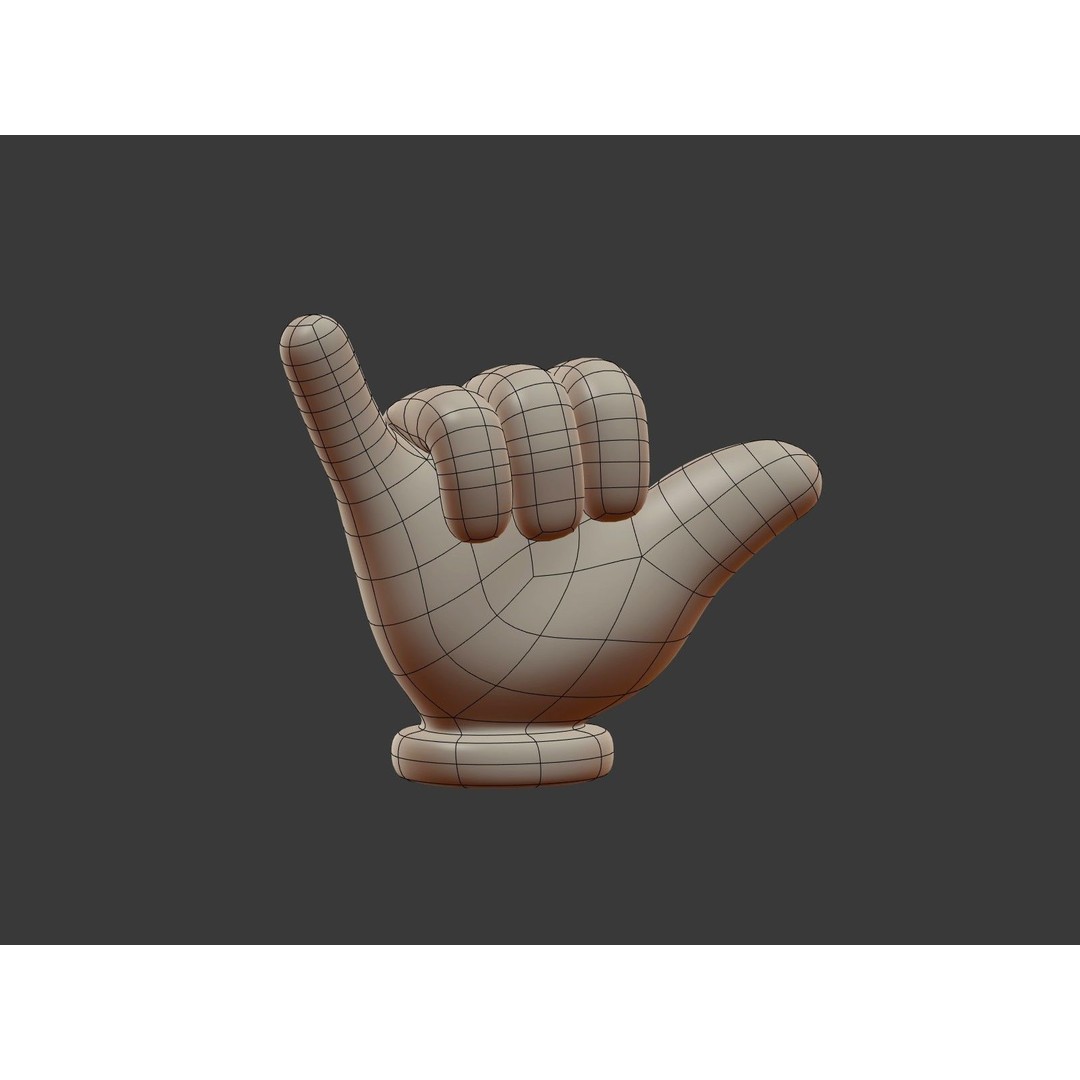 Hand Emoji Signs 3D Model – Cartoon Style Low-Poly Pack for Animation