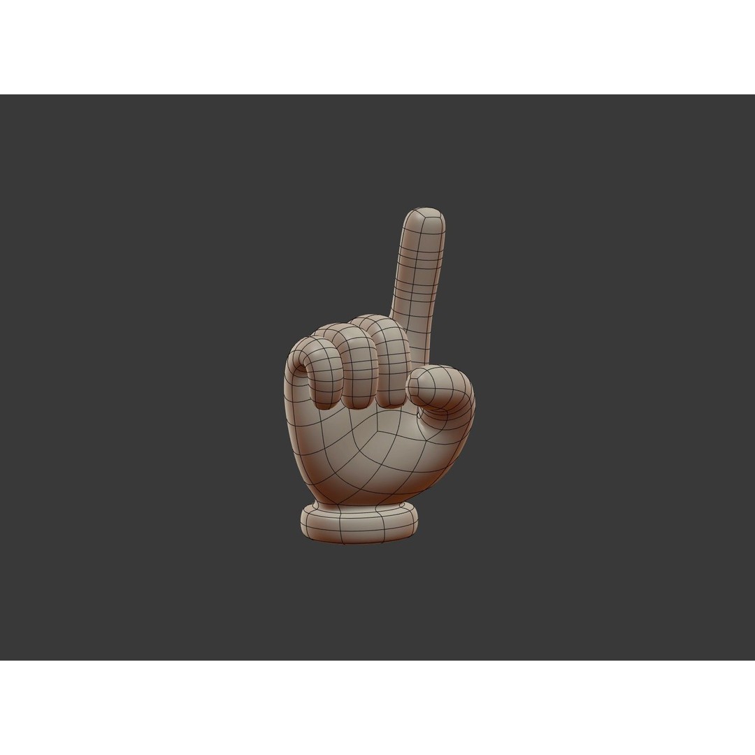 Hand Emoji Signs 3D Model – Cartoon Style Low-Poly Pack for Animation - View 11