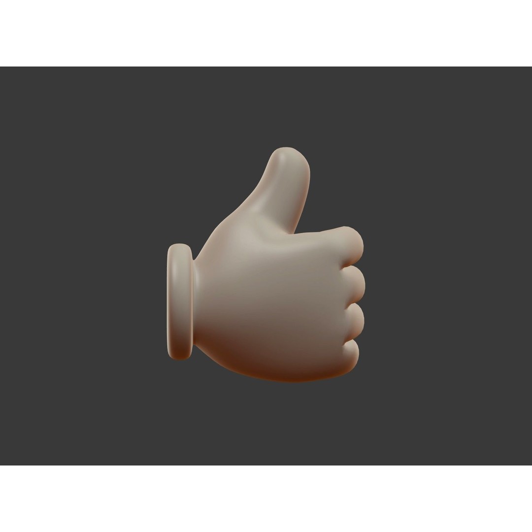 Hand Emoji Signs 3D Model – Cartoon Style Low-Poly Pack for Animation - View 15