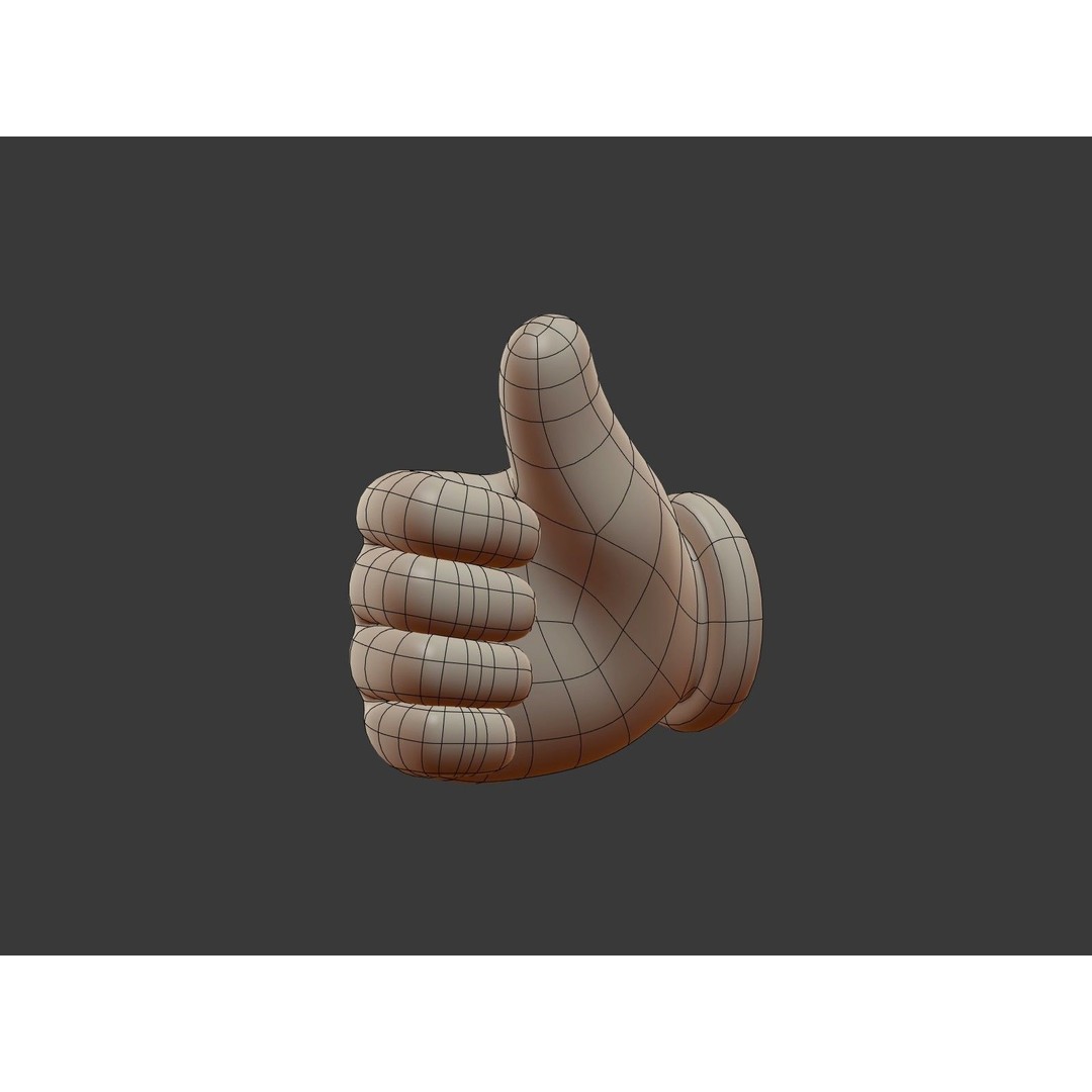 Hand Emoji Signs 3D Model – Cartoon Style Low-Poly Pack for Animation - View 17