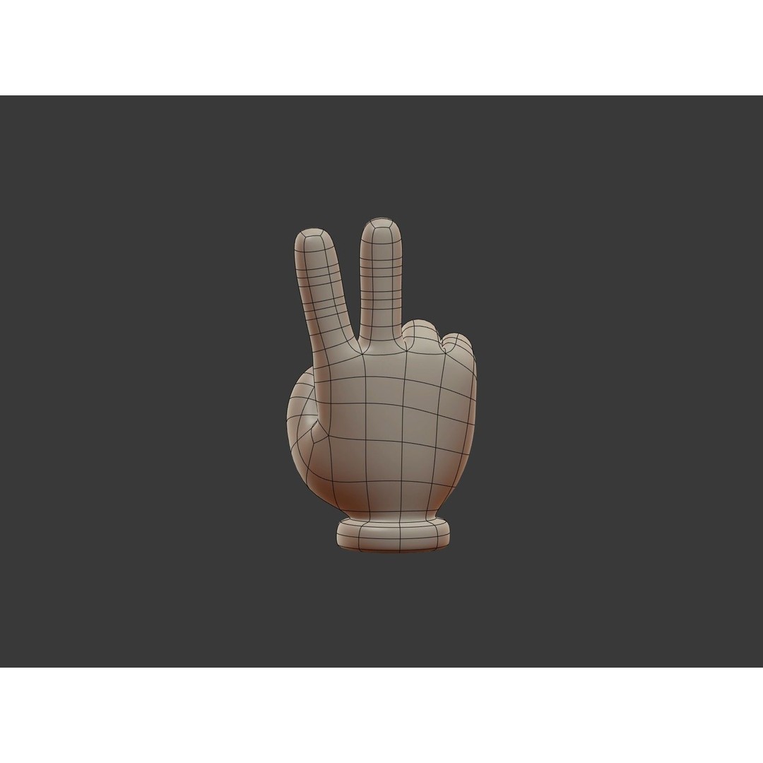 Hand Emoji Signs 3D Model – Cartoon Style Low-Poly Pack for Animation - View 22