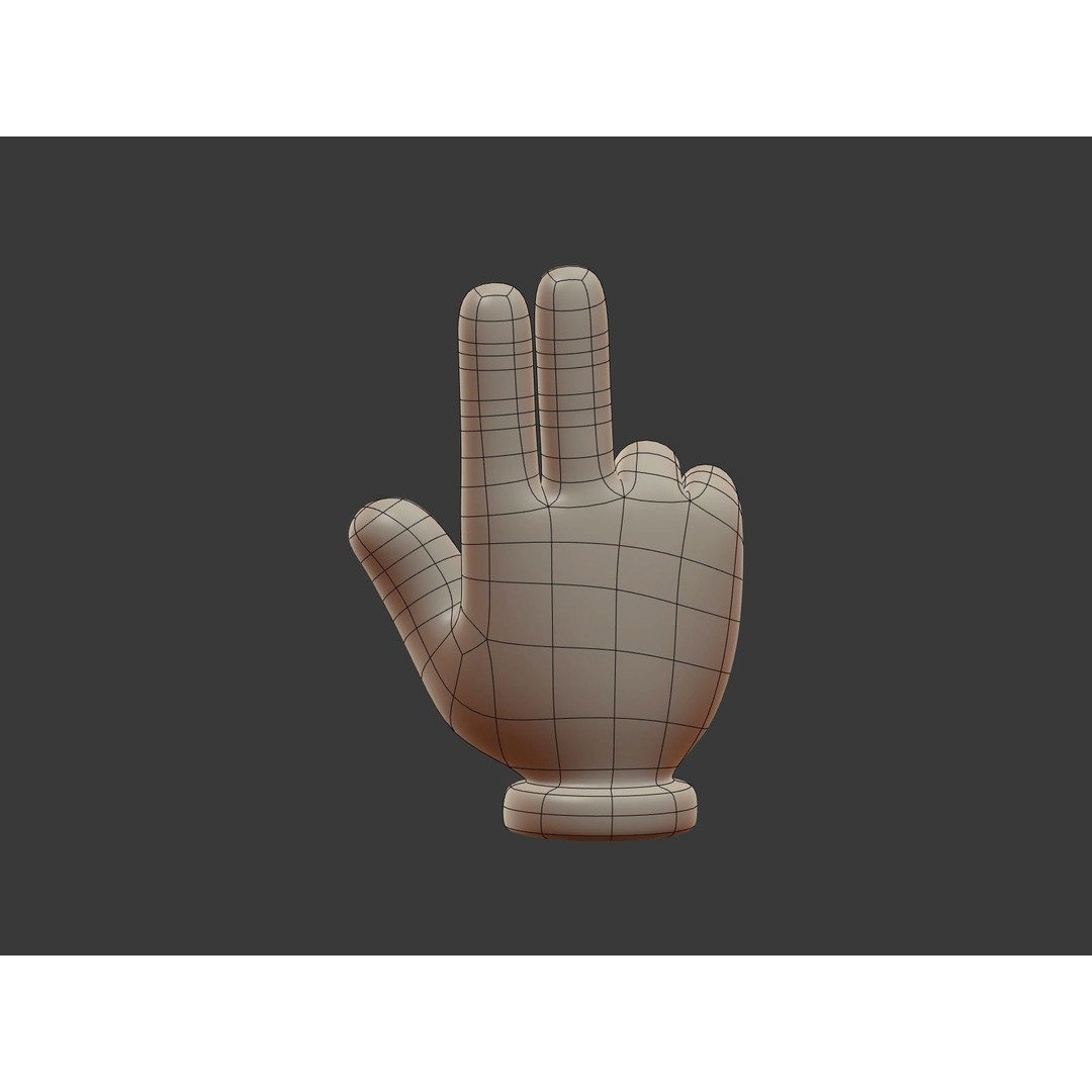 Hand Emoji Signs 3D Model – Cartoon Style Low-Poly Pack for Animation - View 25