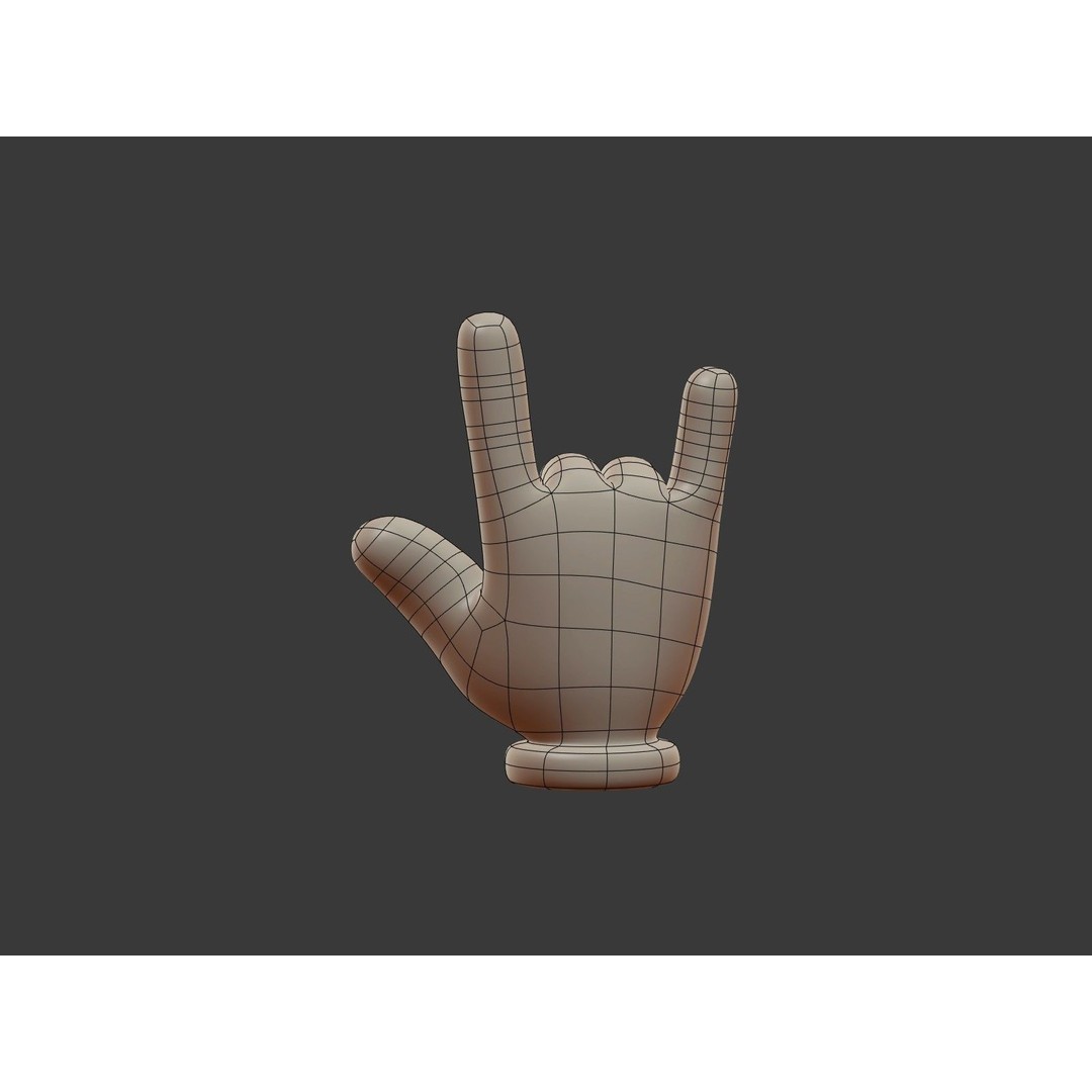 Hand Emoji Signs 3D Model – Cartoon Style Low-Poly Pack for Animation - View 28