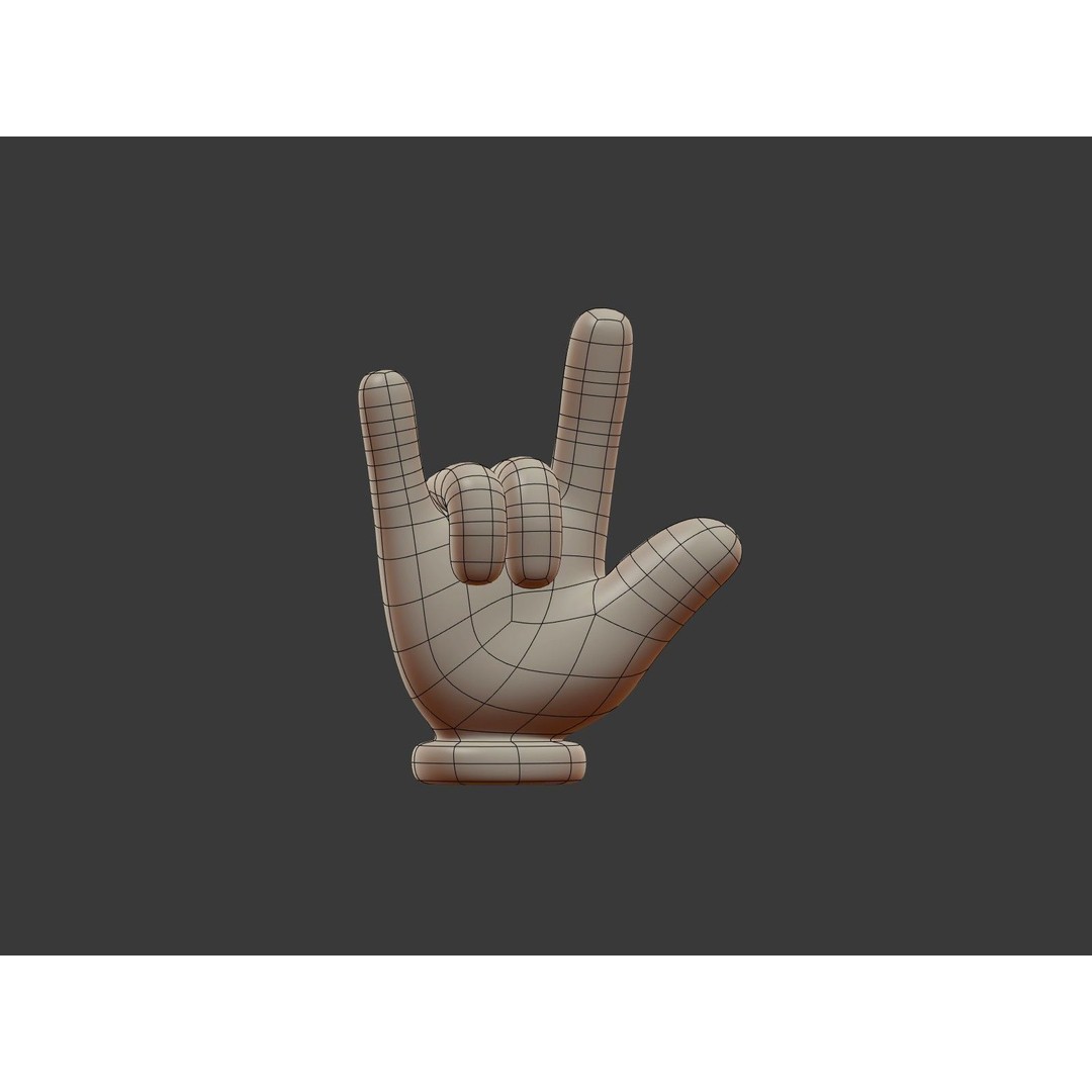 Hand Emoji Signs 3D Model – Cartoon Style Low-Poly Pack for Animation - View 29