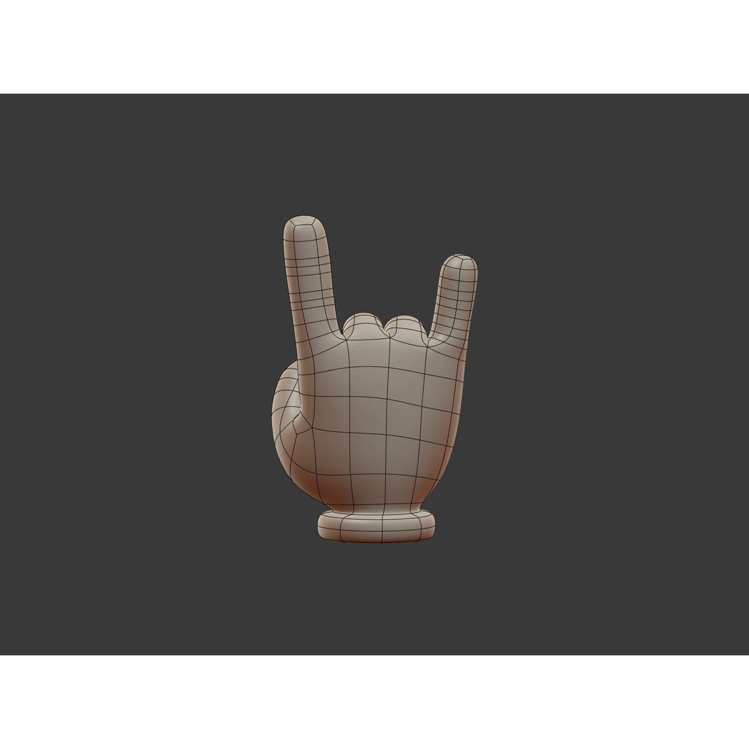 Hand Emoji Signs 3D Model – Cartoon Style Low-Poly Pack for Animation - View 31