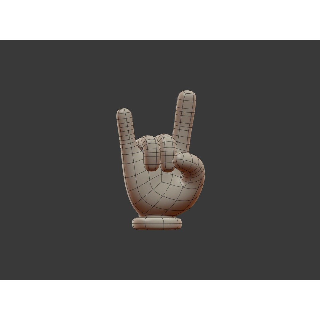 Hand Emoji Signs 3D Model – Cartoon Style Low-Poly Pack for Animation - View 32