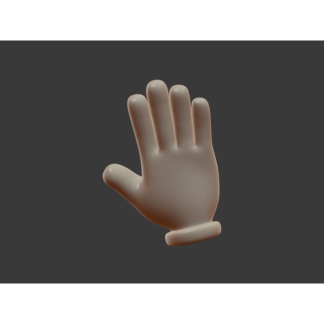 Hand Emoji Signs 3D Model – Cartoon Style Low-Poly Pack for Animation - View 39