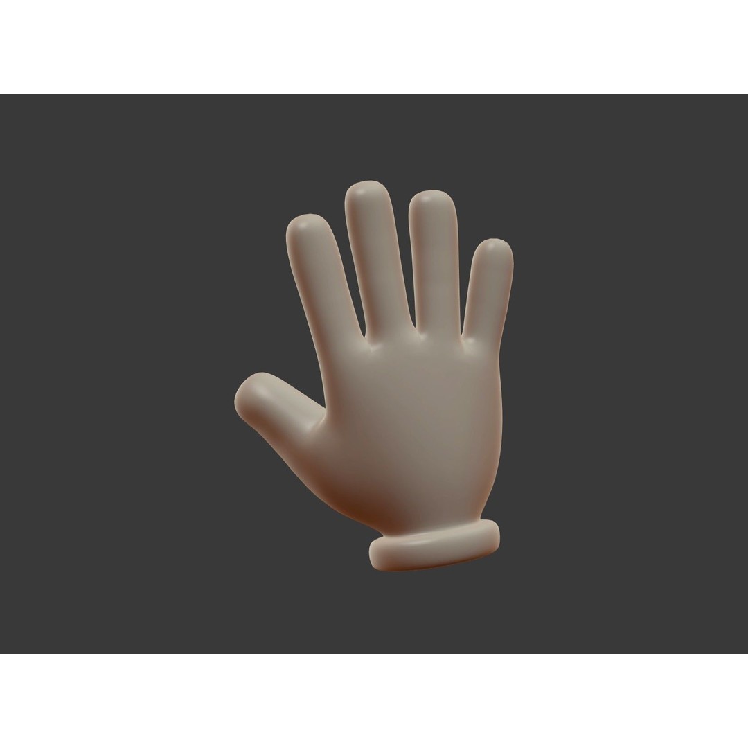 Hand Emoji Signs 3D Model – Cartoon Style Low-Poly Pack for Animation - View 48