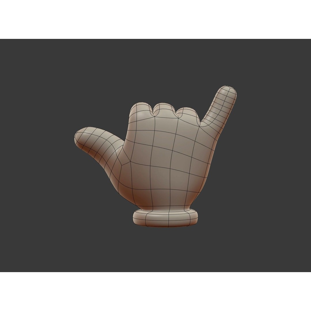 Hand Emoji Signs 3D Model – Cartoon Style Low-Poly Pack for Animation - View 52