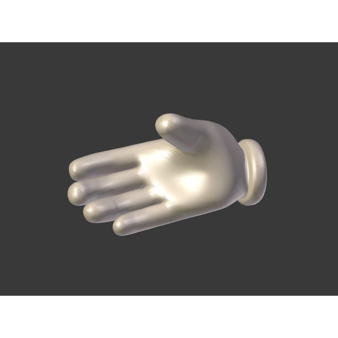 Cartoon Hand Emoji 3D Model – Low Poly Icon Pack, Blender, FBX - View 11