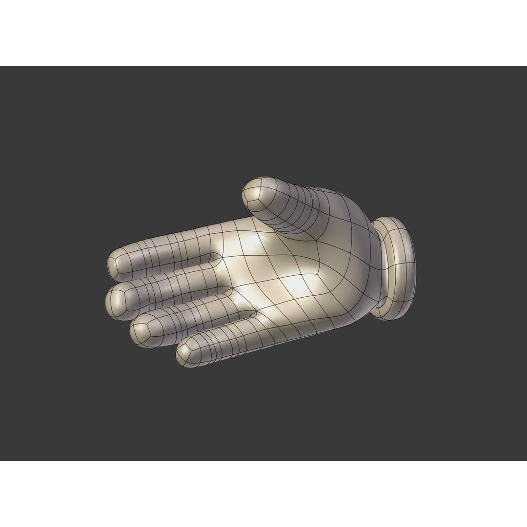 Cartoon Hand Emoji 3D Model – Low Poly Icon Pack, Blender, FBX - View 12