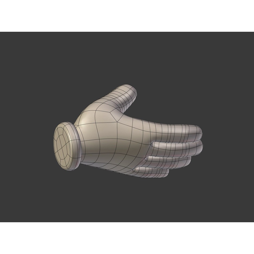 Cartoon Hand Emoji 3D Model – Low Poly Icon Pack, Blender, FBX - View 13