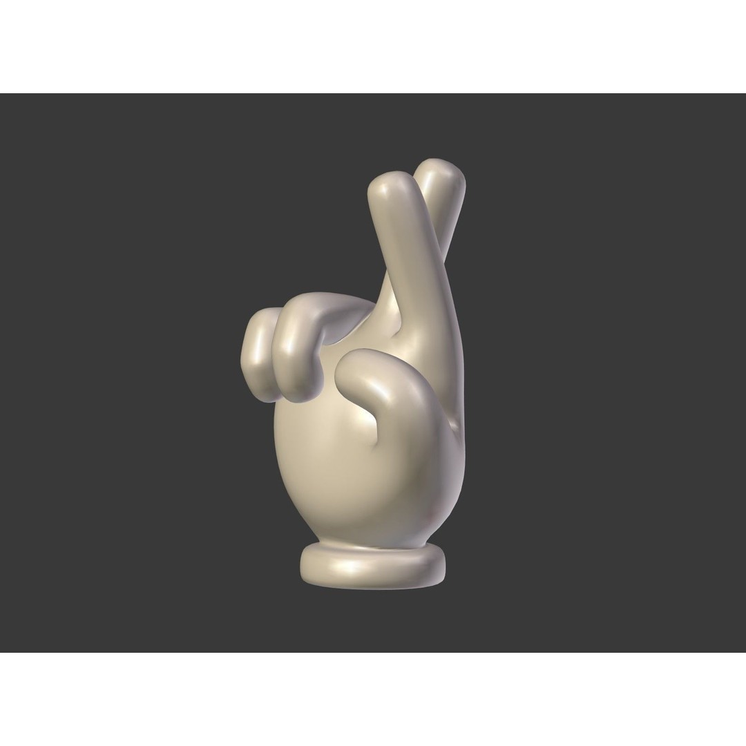 Cartoon Hand Emoji 3D Model – Low Poly Icon Pack, Blender, FBX - View 14