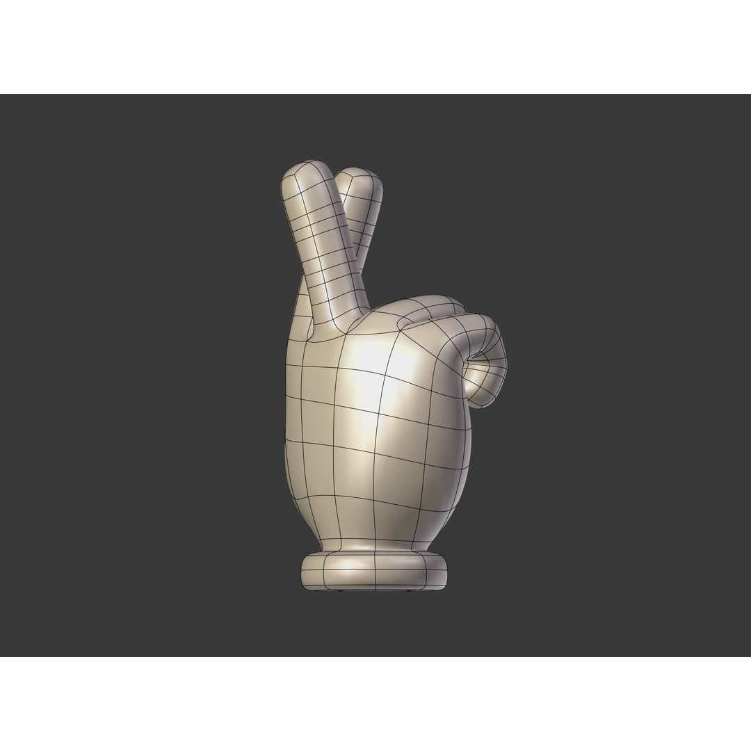 Cartoon Hand Emoji 3D Model – Low Poly Icon Pack, Blender, FBX - View 16