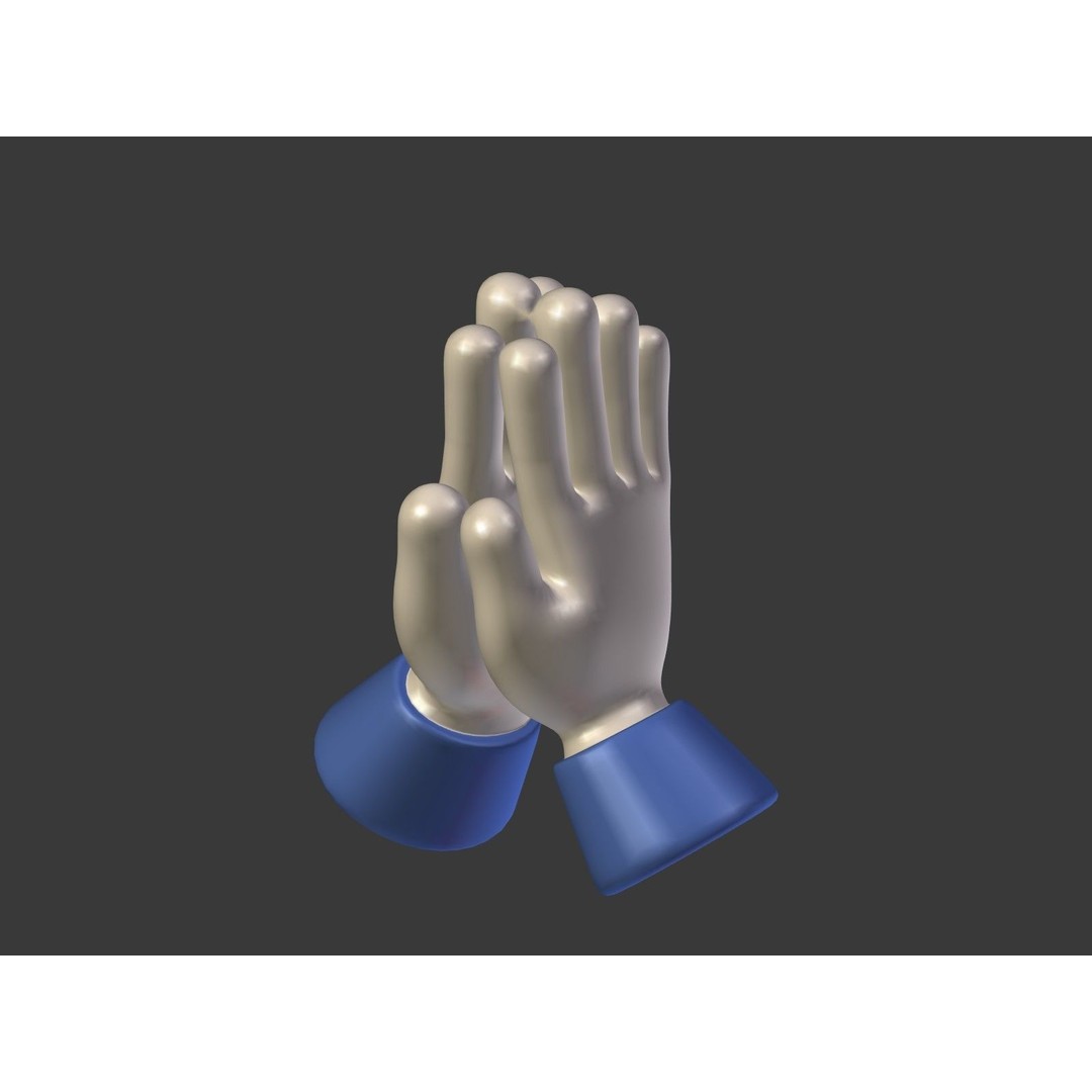 Cartoon Hand Emoji 3D Model – Low Poly Icon Pack, Blender, FBX - View 17