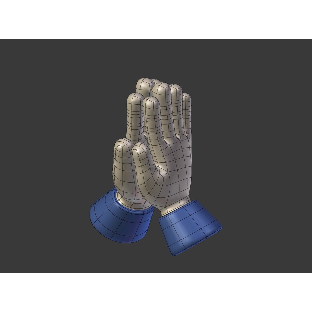 Cartoon Hand Emoji 3D Model – Low Poly Icon Pack, Blender, FBX - View 18