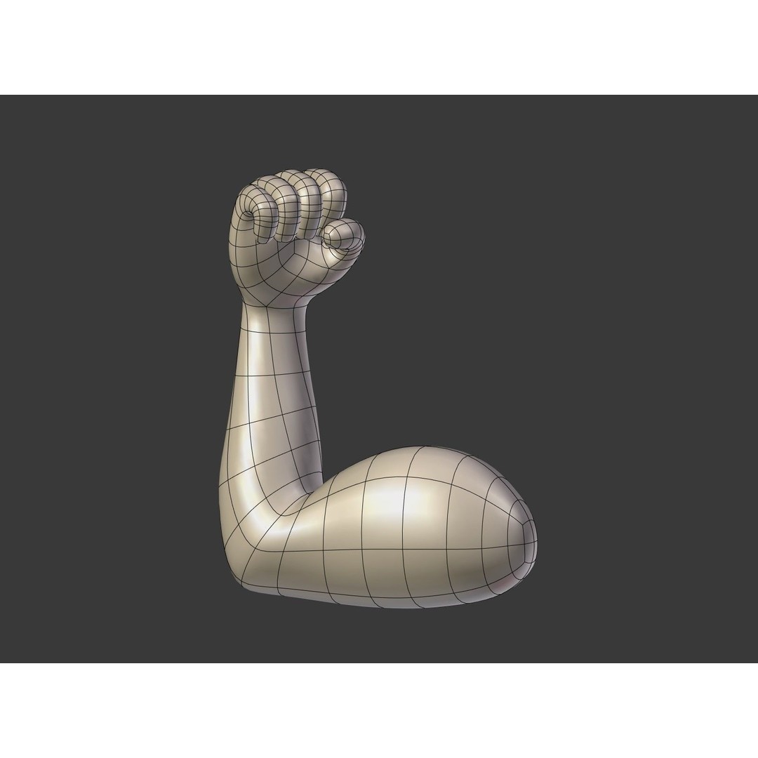 Cartoon Hand Emoji 3D Model – Low Poly Icon Pack, Blender, FBX - View 24