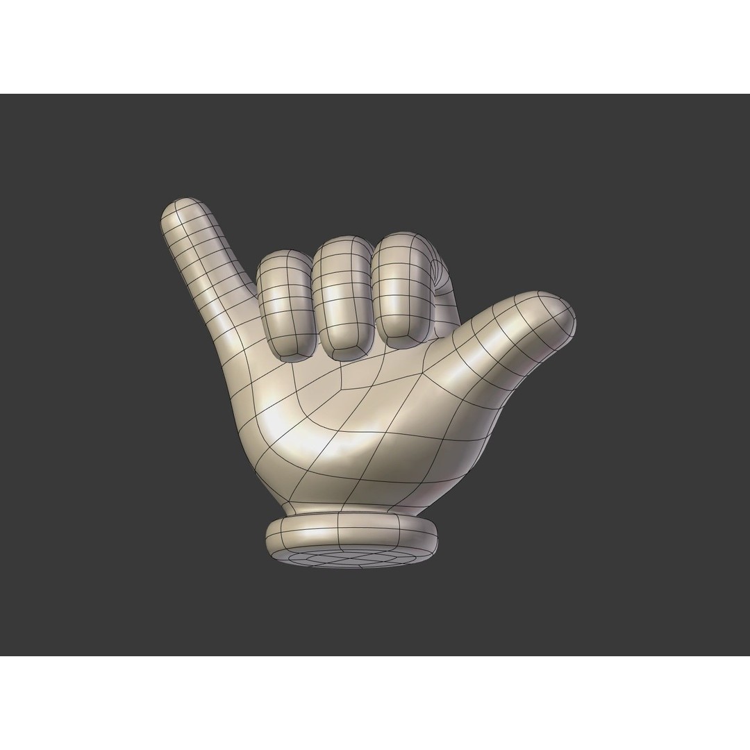 Cartoon Hand Emoji 3D Model – Low Poly Icon Pack, Blender, FBX - View 56