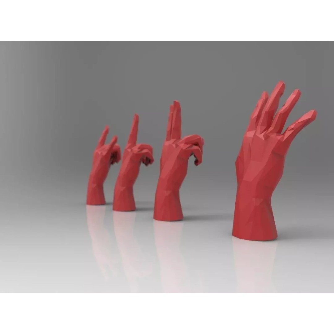 Rigged Hand 3D Model – Low Poly Character Asset for Animation, FBX - View 2