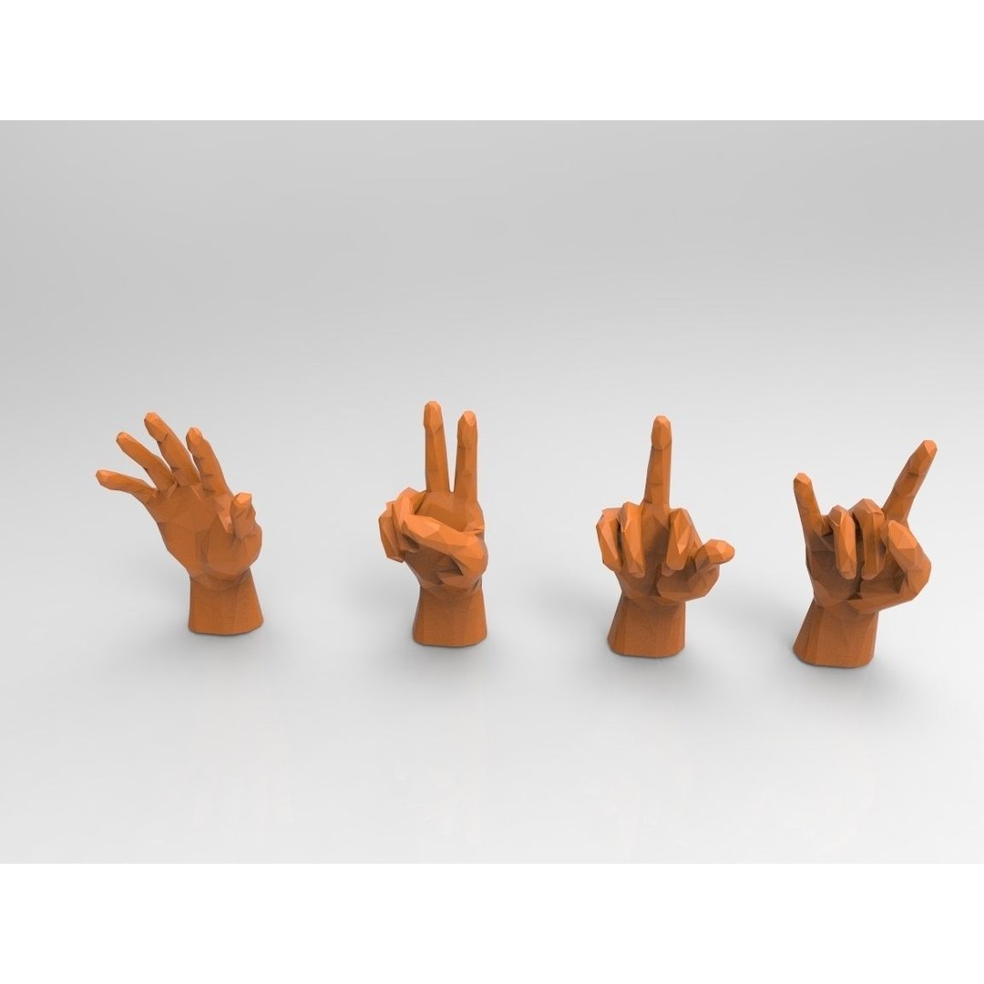 Rigged Hand 3D Model – Low Poly Character Asset for Animation, FBX - View 4