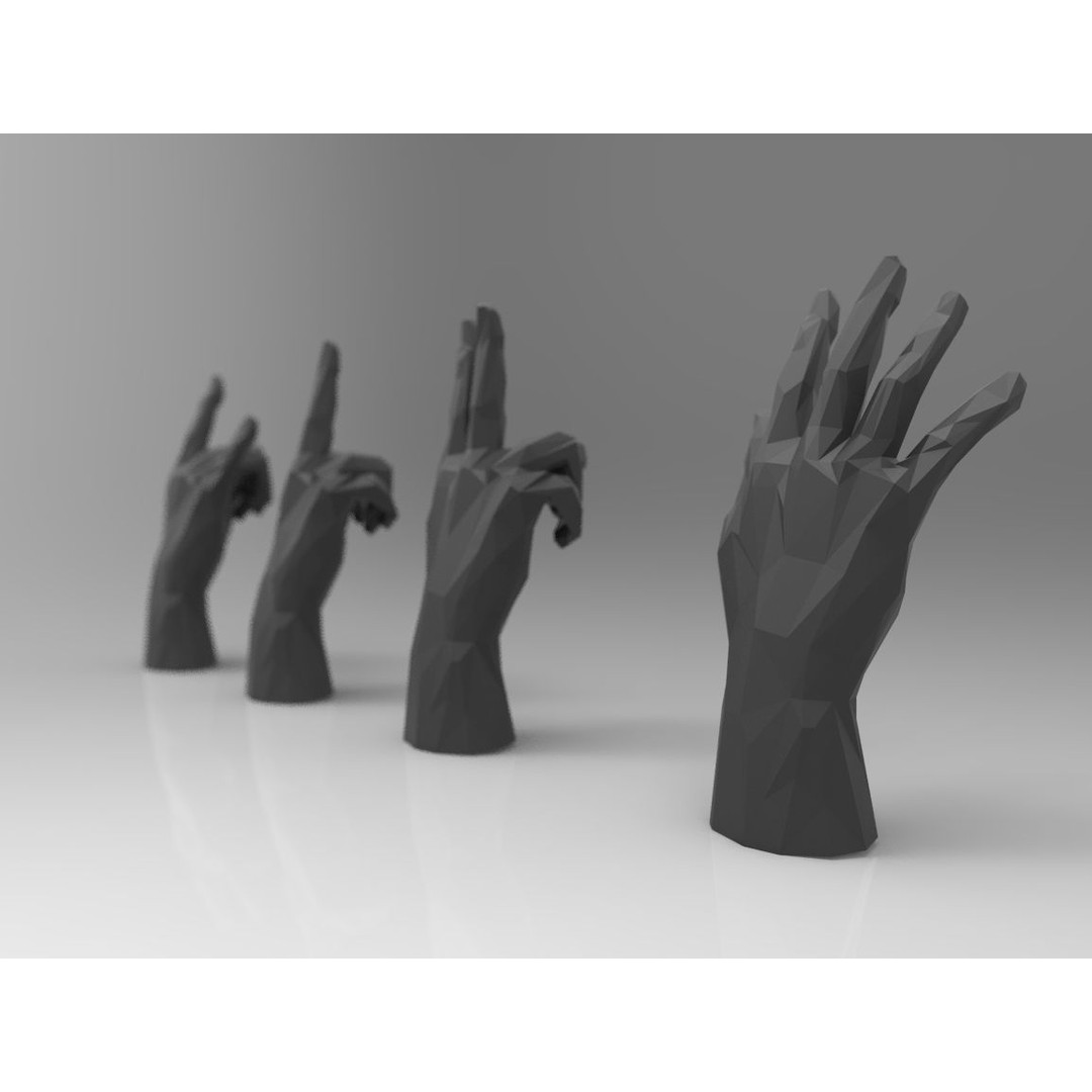 Rigged Hand 3D Model – Low Poly Character Asset for Animation, FBX - View 5
