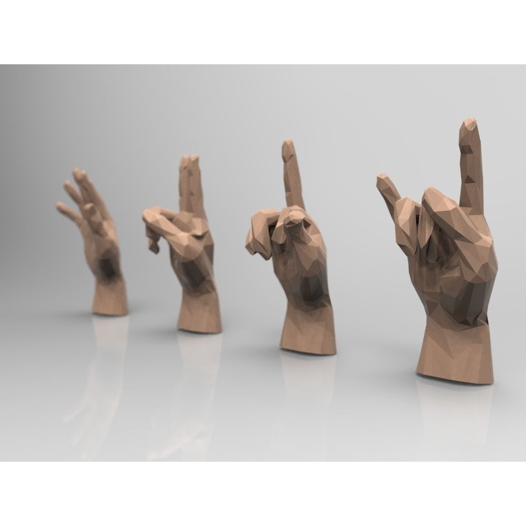 Rigged Hand 3D Model – Low Poly Character Asset for Animation, FBX - View 6