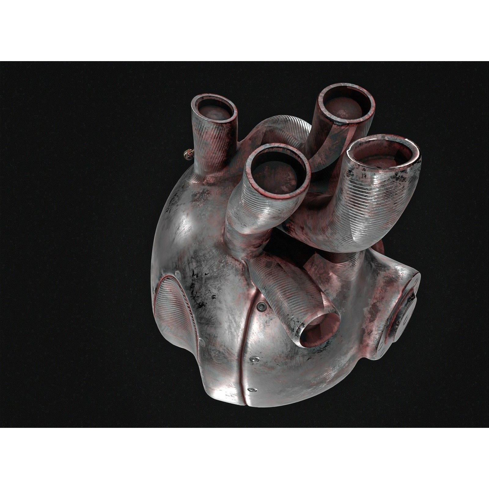 Sci-fi Steel Heart - Low-Poly Game-Ready 3D Model - View 11