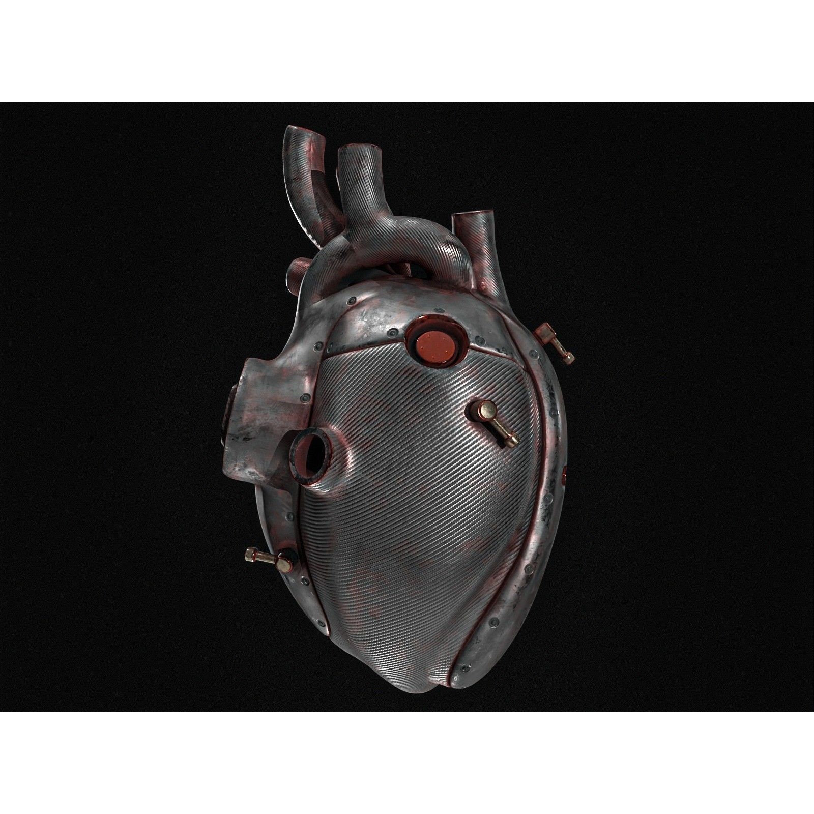 Sci-fi Steel Heart - Low-Poly Game-Ready 3D Model - View 13