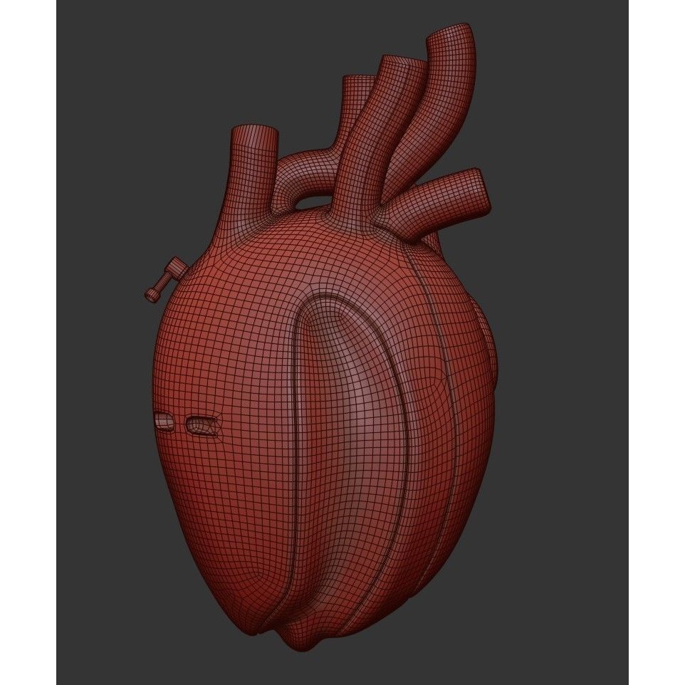 Sci-fi Steel Heart - Low-Poly Game-Ready 3D Model - View 19