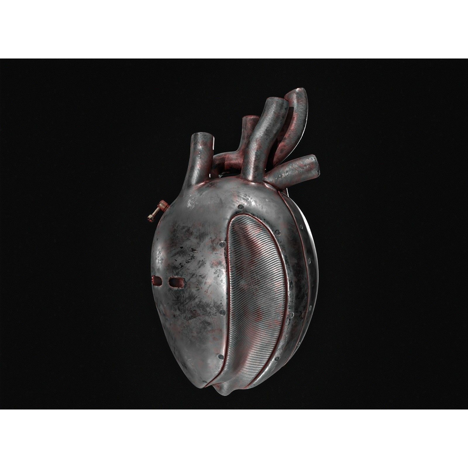 Sci-fi Steel Heart - Low-Poly Game-Ready 3D Model - View 7